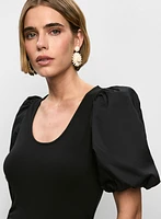 Haut à manches courtes bouffantes