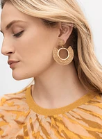 Boucles d'oreilles à frange en raphia