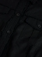 Frayed Linen-Blend Jacket