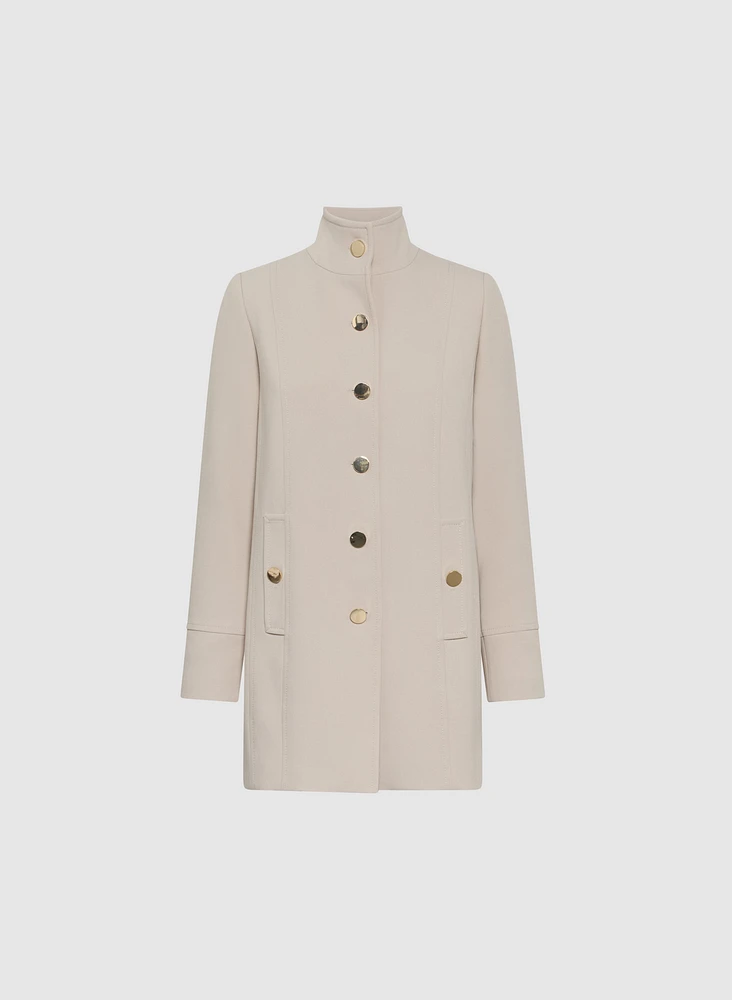 Button Tricotine Coat