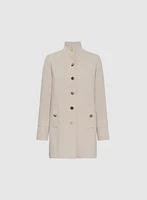 Button Tricotine Coat