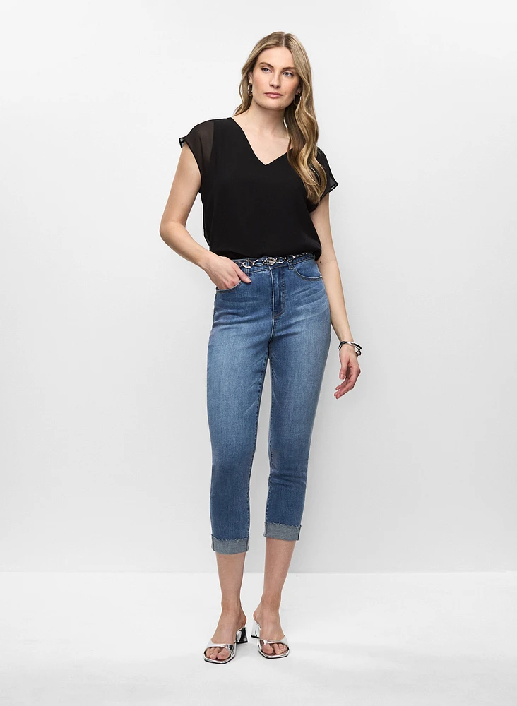 V-Neck Chiffon Blouse