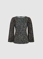 Haut à motif pois