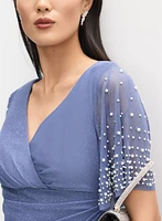Robe de soirée scintillante à perles