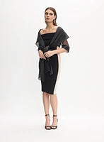 Boléro en organza avec lien à nouer