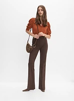 Pantalon à détails de chaine