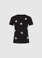 T-shirt à coquillages et perles