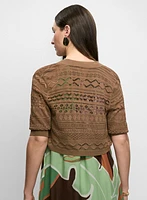 Boléro en tricot pointelle