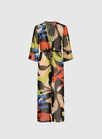 Haut maxi en chiffon imprimé