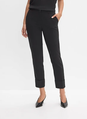Cuffed Straight-Leg Pants