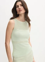 Open Knit Tank Top