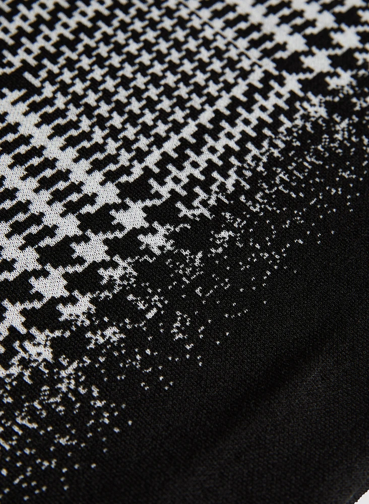Jupe crayon à motif pied-de-poule