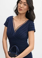 Adrianna Papell - Mesh Illusion Banded Dress