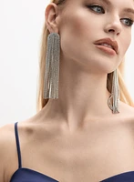 Boucles d'oreilles à cascade de zircons cubiques