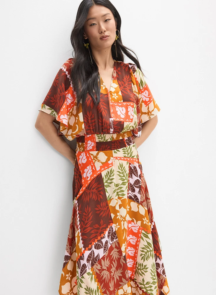 Robe à motif patchwork