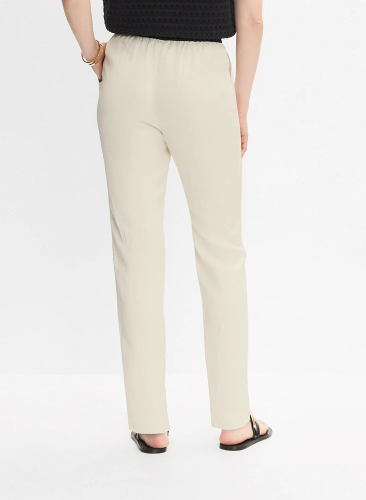 Contrast Waistband Pants