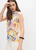 Graphic Floral Tank Top