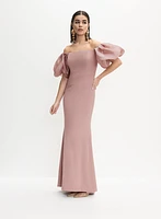 Bouffant Sleeve Dress