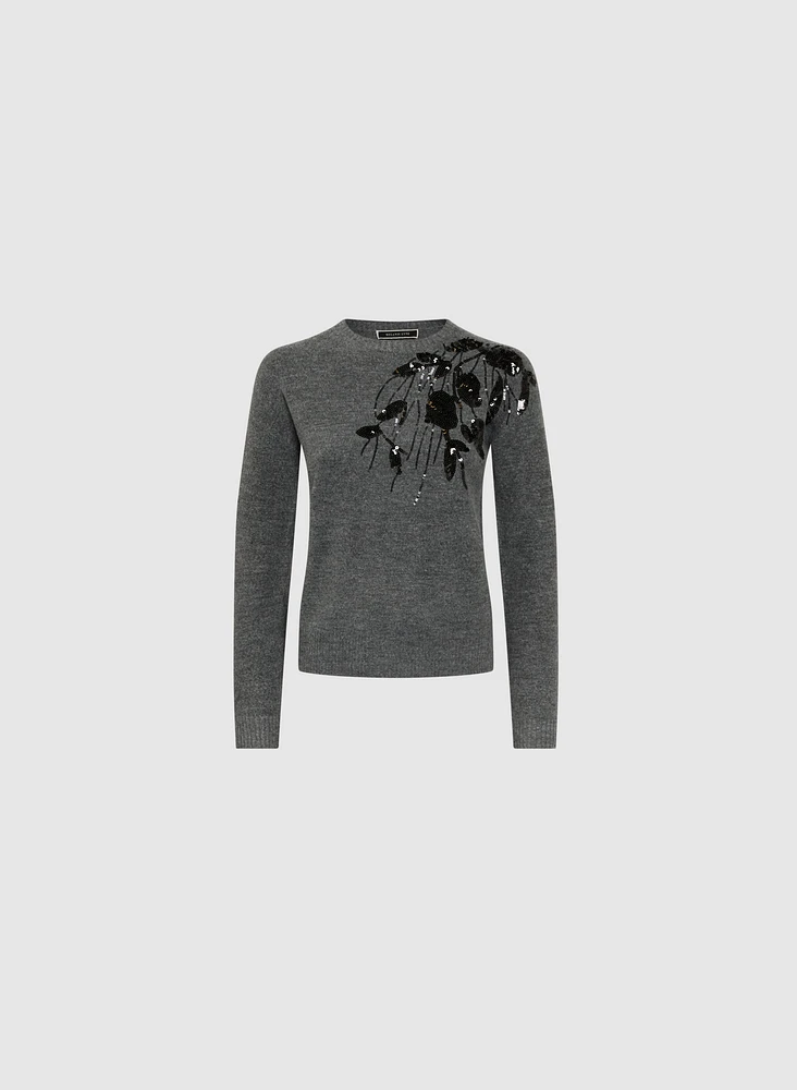 Sequin Embroidered Pullover