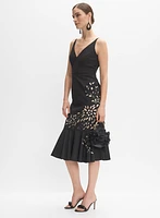 Robe cocktail à imprimé floral