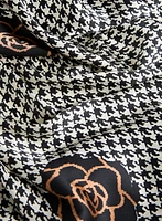 Mixed Print Houndstooth Scarf