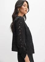 Lace Crew Neck Jacket