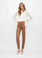 Pearl Detail Slim Leg Pants