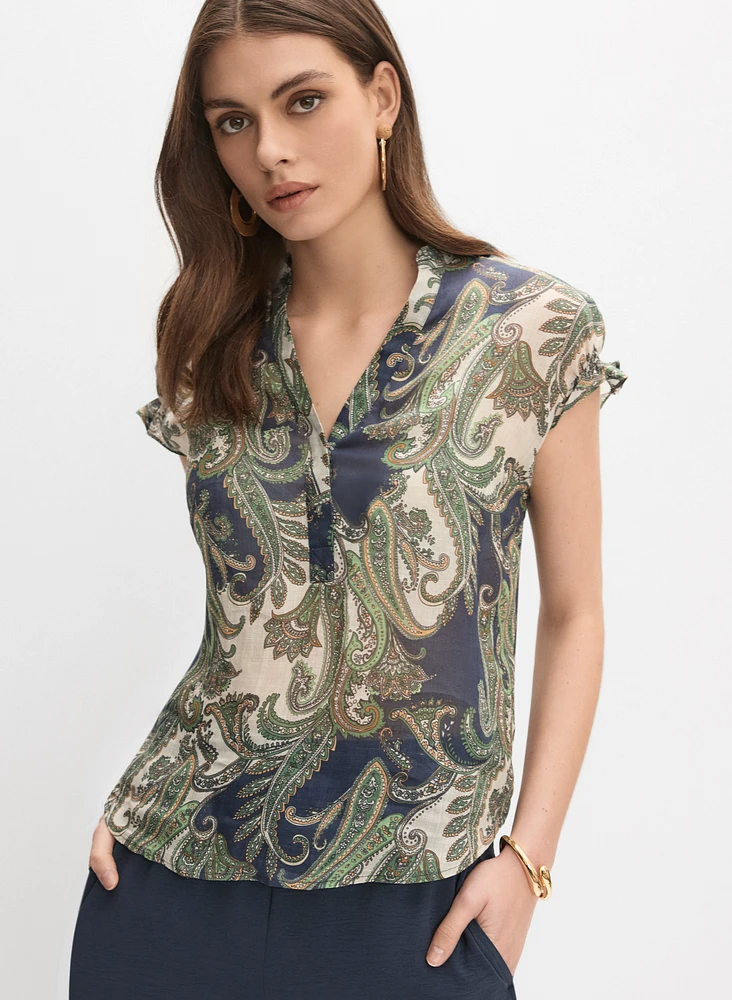 Blouse à motif paisley