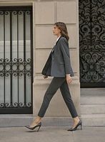 Giselle Pinstripe Slim-Leg Pants