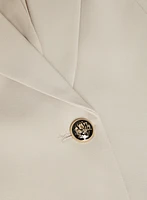 Notch Collar Single Button Jacket