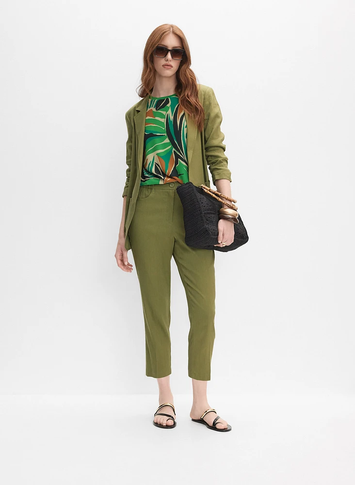 Blouse à motif feuilles