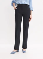 Lauren Ring Insert Straight-Leg Pants
