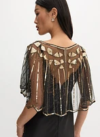 Sheer Sequin Cape