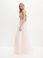 Beaded Floral Embroidered Dress
