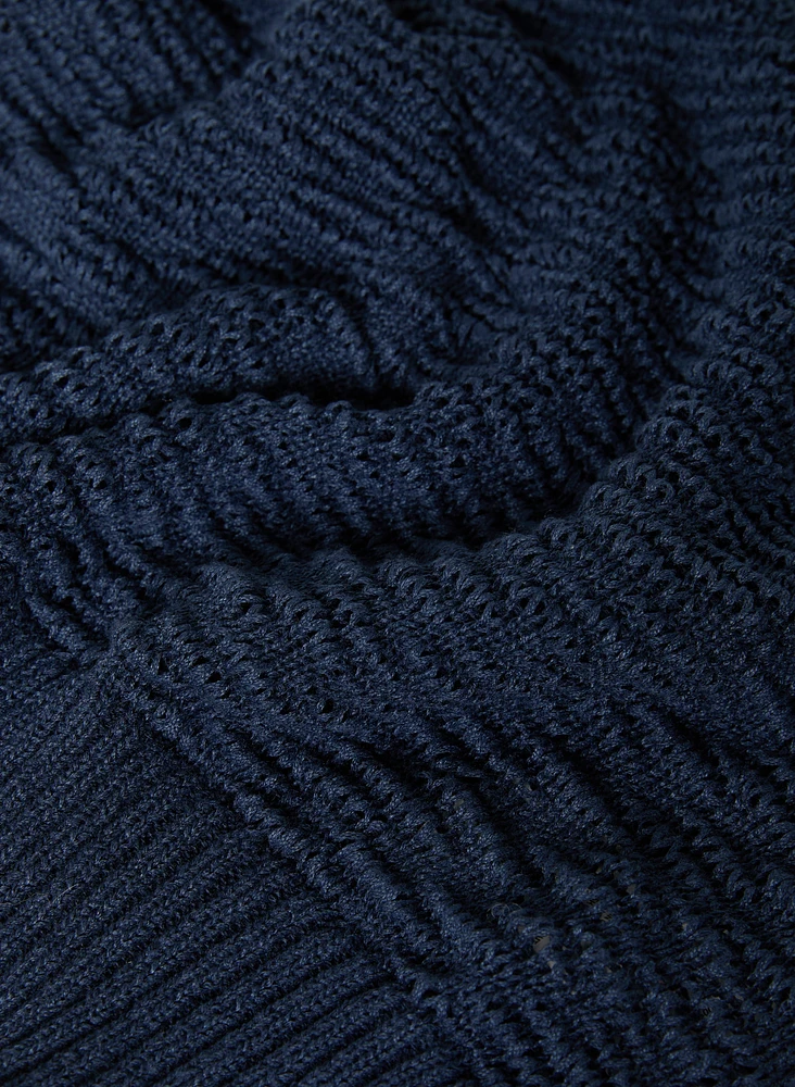 Pull texturé sans manches