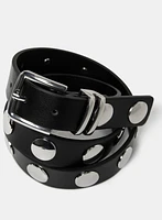 Studded Vegan Leather Belt
