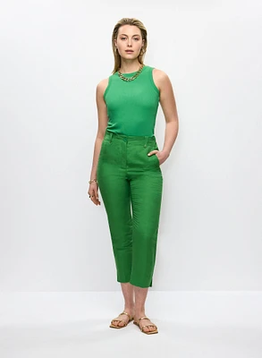 Débardeur Essentiel et pantalon capri en mélange de lin