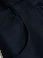 Linen-Blend Button-Down Dress