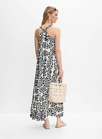 Robe maxi à motif géométrique