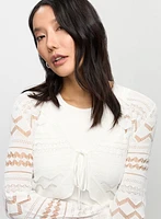Cardigan en tricot crocheté