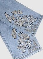 Embroidered Straight-Leg Jeans