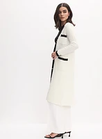 Tweed Contrast Trim Cardigan