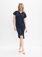 Robe froissée à encolure en V