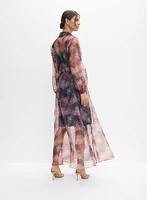 Printed Organza Dress