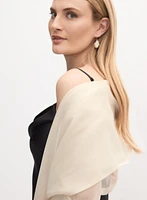 Boléro en organza à nouer l'avant