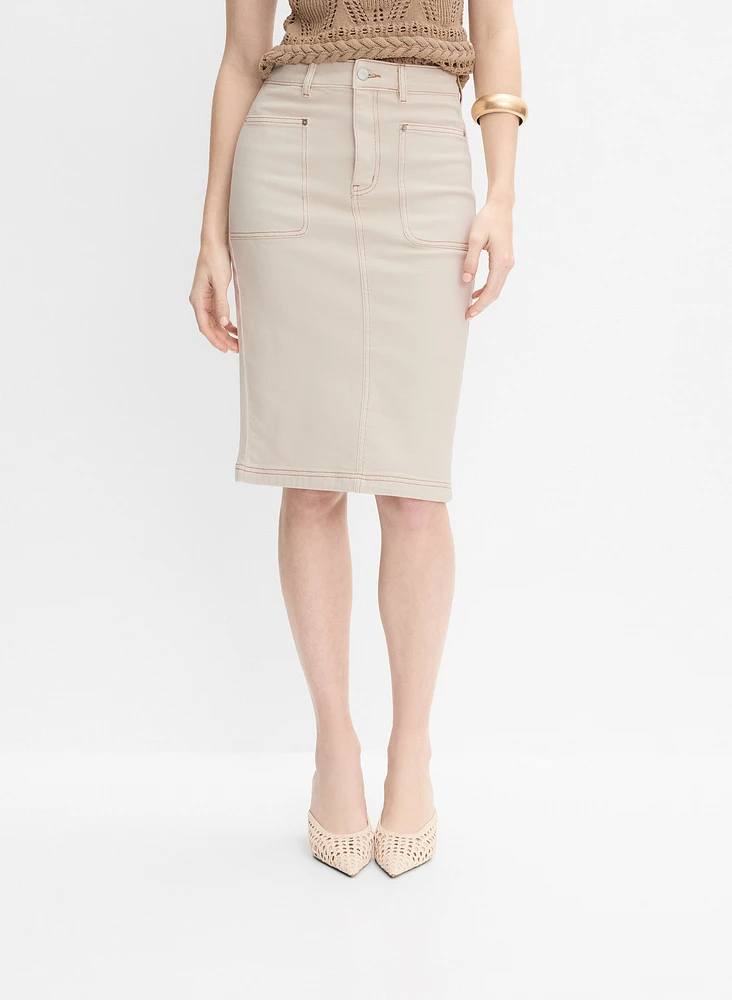 Cotton Pencil Skirt