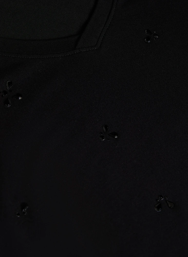 Rhinestone Detail T-Shirt
