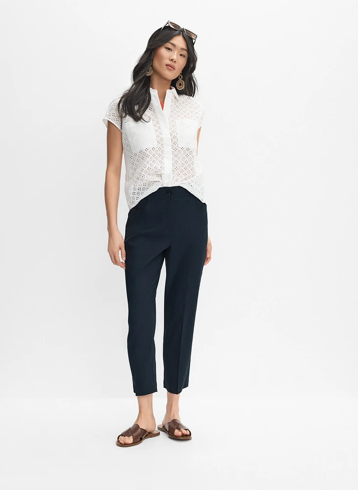 Blouse à détails brodés