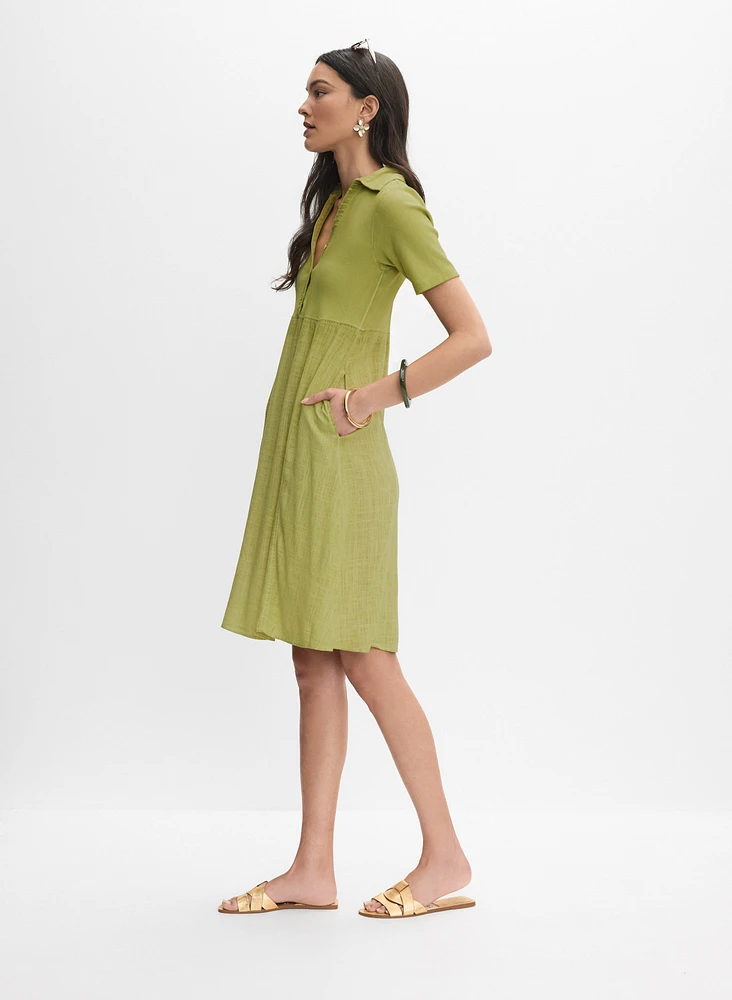 Robe à col chemisier