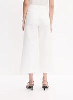 Patch Pocket Wide-Leg Jeans
